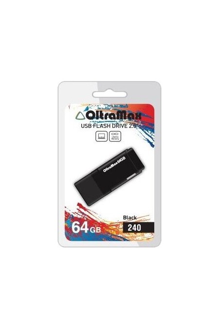 Флешка OLTRAMAX (OM-64GB-240) USB 2.0 64GB (черный) 1