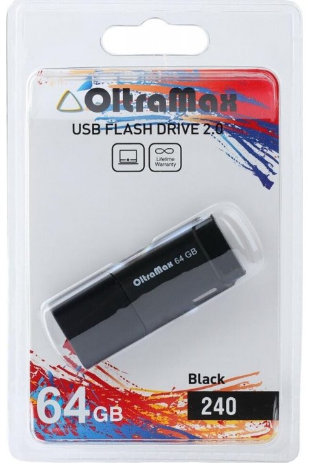 Флешка OLTRAMAX (OM-64GB-240) USB 2.0 64GB (черный) 3