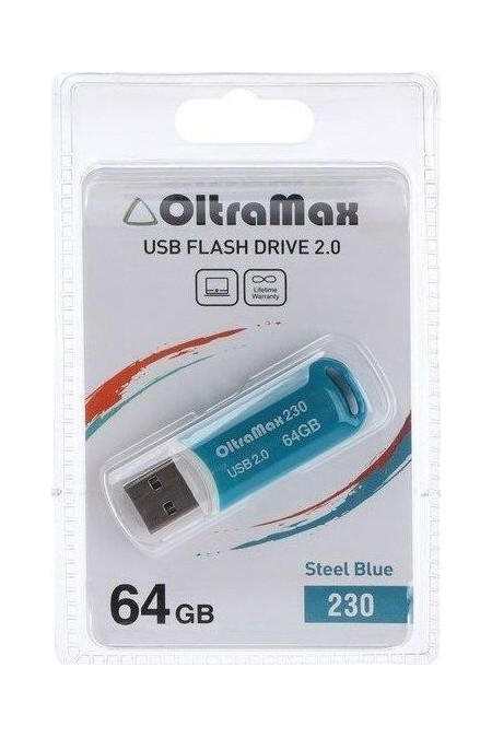 Флешка OLTRAMAX (OM-64GB-230) USB 2.0 64GB (светло-синий) 2