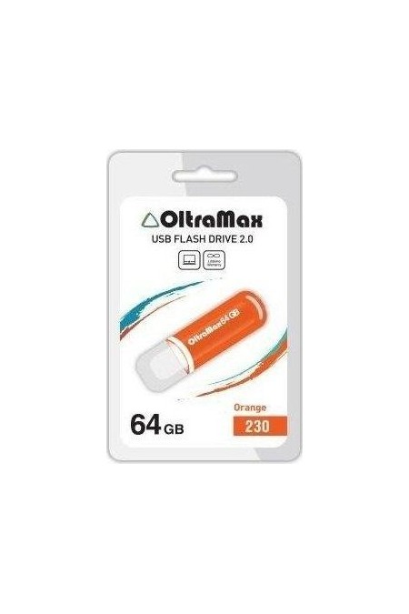 Флешка OLTRAMAX (OM-64GB-230) USB 2.0 64GB (оранжевый) 5