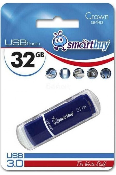 Флешка SMARTBUY (SB32GBCRW-BL) USB 3.0 32GB (синий) 7