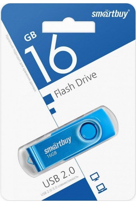 Флешка Smartbuy UFD 2.0 16GB (SB016Gb2TWB) (синий) 1