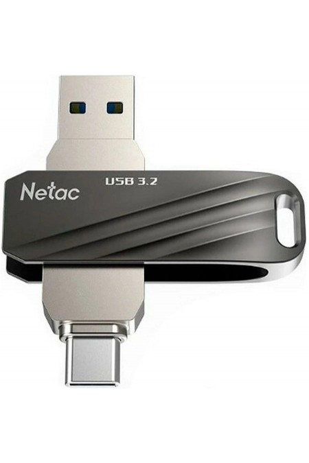 Флешка Netac US11 USB 3.2 Gen +TypeC 128GB (NT03US11C-128G-32BK) (серебристый) 