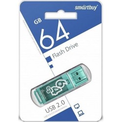 Флешка SMARTBUY Glossy series USB 2.0 64GB (SB64GBGS-G) (зеленый)