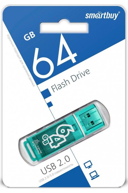 Флешка SMARTBUY Glossy series USB 2.0 64GB (SB64GBGS-G) (зеленый) 6