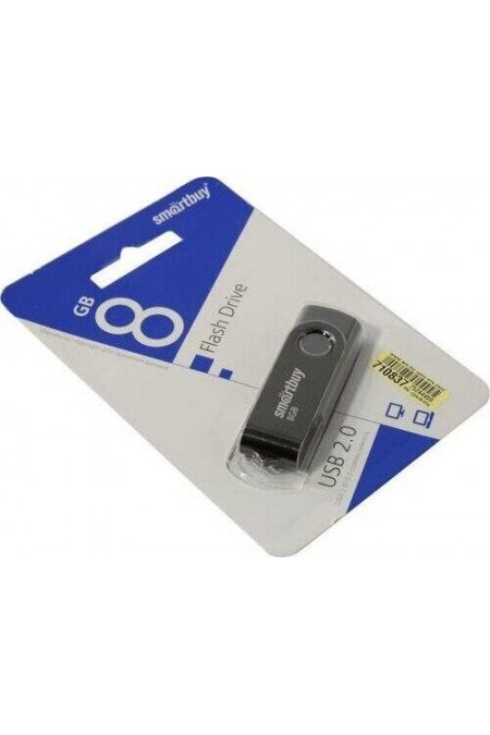 Флешка SMARTBUY Twist UFD 2.0 8GB (SB008GB2TWK) (черный) 2