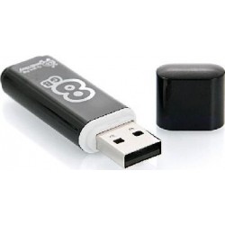 Флешка SMARTBUY GLOSSY SERIES USB 2.0 8GB (SB8GBGS-K) (черный)