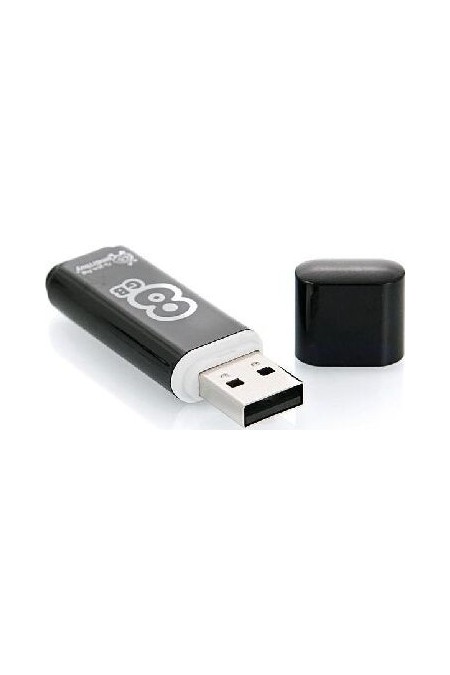 Флешка SMARTBUY GLOSSY SERIES USB 2.0 8GB (SB8GBGS-K) (черный) 