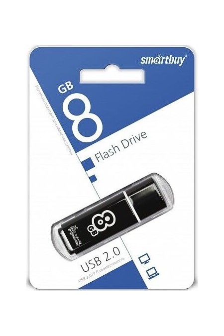 Флешка SMARTBUY GLOSSY SERIES USB 2.0 8GB (SB8GBGS-K) (черный) 2