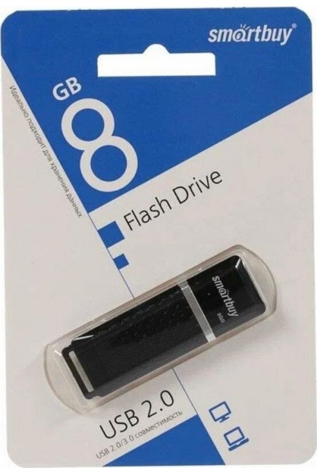 Флешка SMARTBUY QUARTZ SERIES USB 2.0 8GB (SB8GBQZ-K) (черный) 20
