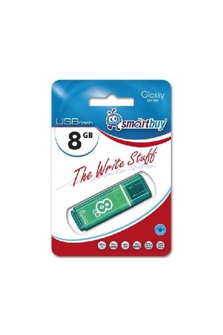 Флешка SMARTBUY GLOSSY SERIES USB 2.0 8GB (SB8GBGS-G) (зеленый) 