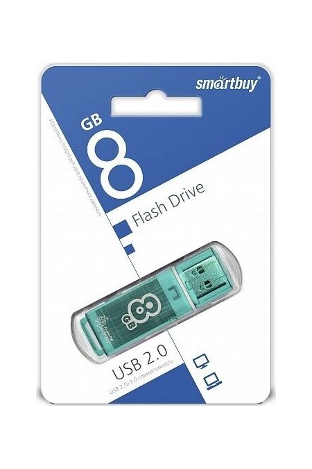 Флешка SMARTBUY GLOSSY SERIES USB 2.0 8GB (SB8GBGS-G) (зеленый) 2