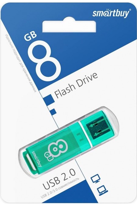 Флешка SMARTBUY GLOSSY SERIES USB 2.0 8GB (SB8GBGS-G) (зеленый) 4