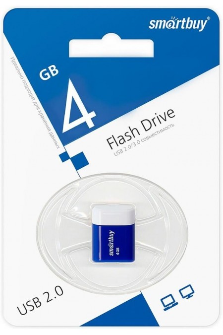 Флешка SMARTBUY LARA UFD 2.0 4GB (SB4GBLara-B) (синий) 3
