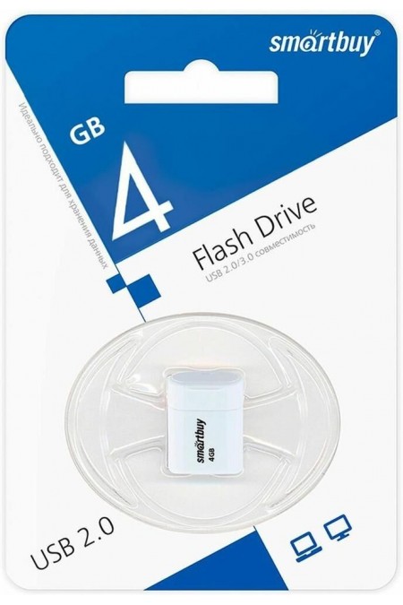 Флешка SmartBuy LARA USB 2.0 4GB (SB4GbLara-W) (белый) 4
