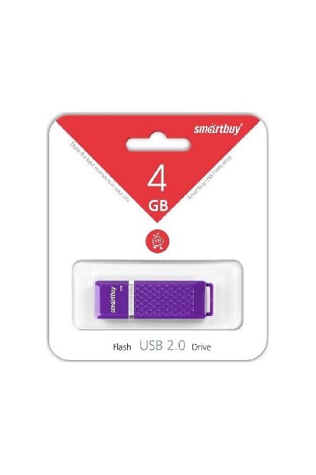 Флешка SMARTBUY QUARTZ SERIES USB 2.0 4GB (SB4GBQZ-V) (фиолетовый) 