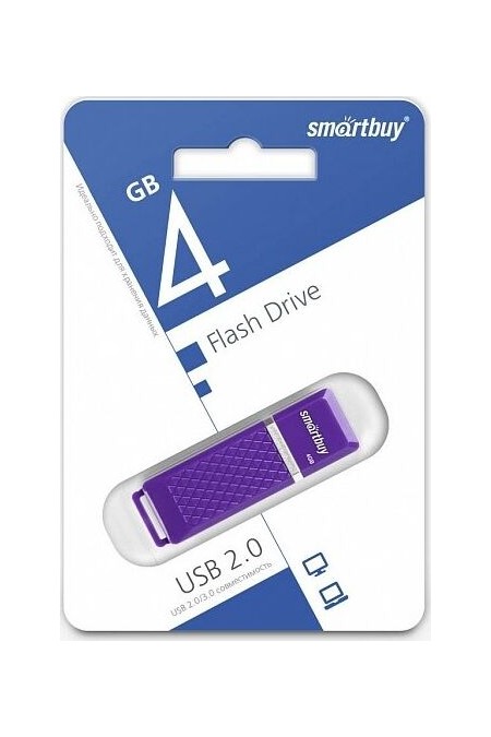 Флешка SMARTBUY QUARTZ SERIES USB 2.0 4GB (SB4GBQZ-V) (фиолетовый) 2