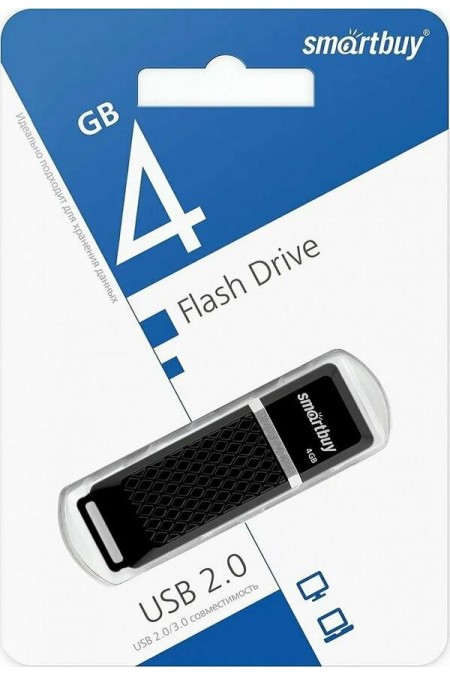Флешка SMARTBUY QUARTZ SERIES USB 2.0 4GB (SB4GBQZ-K) (черный) 11