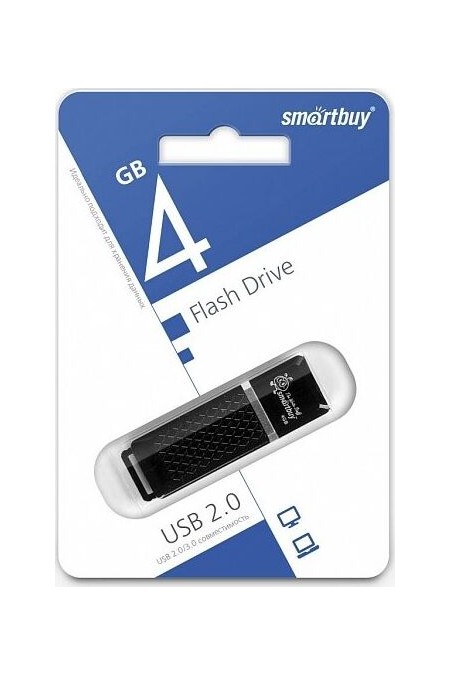 Флешка SMARTBUY QUARTZ SERIES USB 2.0 4GB (SB4GBQZ-K) (черный) 3
