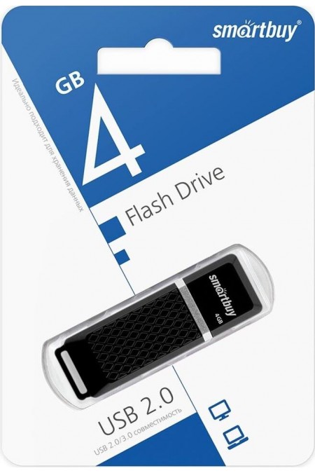 Флешка SMARTBUY QUARTZ SERIES USB 2.0 4GB (SB4GBQZ-K) (черный) 5