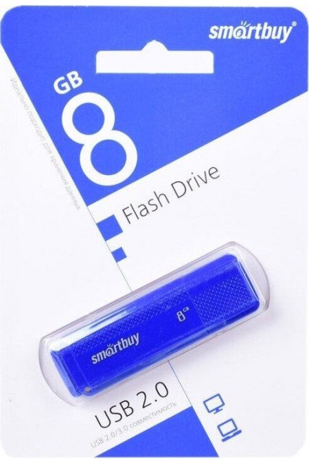 Флешка SMARTBUY DOCK USB 2.0 8GB (SB8GBDK-B) (синий) 3