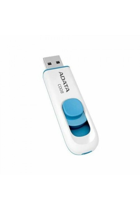 Флешка ADATA C008 USB 2.0 16GB (AC008-16G-RWE) (белый/голубой) 