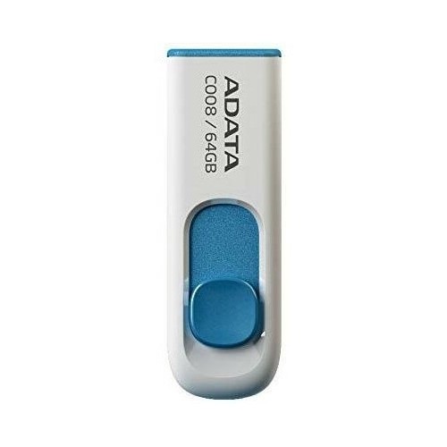 Флешка ADATA C008 USB 2.0 64GB (AC008-64G-RWE) (белый/голубой) 1