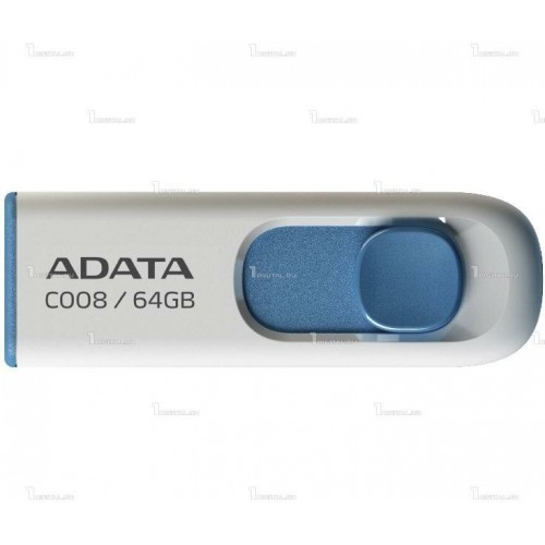 Флешка ADATA C008 USB 2.0 64GB (AC008-64G-RWE) (белый/голубой) 2