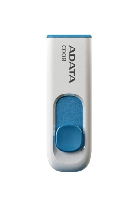 Флешка ADATA C008 USB 2.0 64GB (AC008-64G-RWE) (белый/голубой) 1
