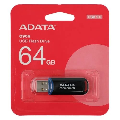 Флешка ADATA Classic C906 USB2.0 64GB (AC906-64G-RBK) (черный) 