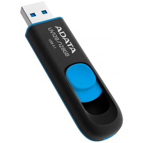 Флешка ADATA Flash Drive UV128 USB 3.2 256GB (AUV128-256G-RBE) (черный/синий) 1