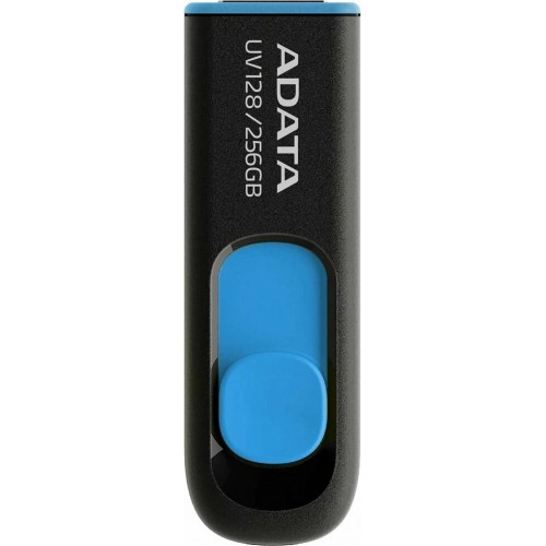 Флешка ADATA Flash Drive UV128 USB 3.2 256GB (AUV128-256G-RBE) (черный/синий) 2