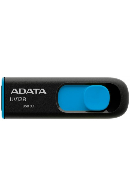 Флешка ADATA Flash Drive UV128 USB 3.2 256GB (AUV128-256G-RBE) (черный/синий) 2