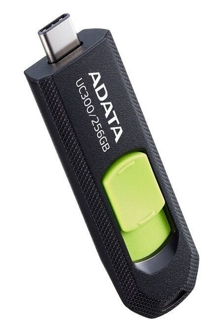 Флешка ADATA UC300 USB 3.2 Gen1 256GB (UC300 ACHO-UC300-256G-RBK/GN) (черный/зеленый) 1