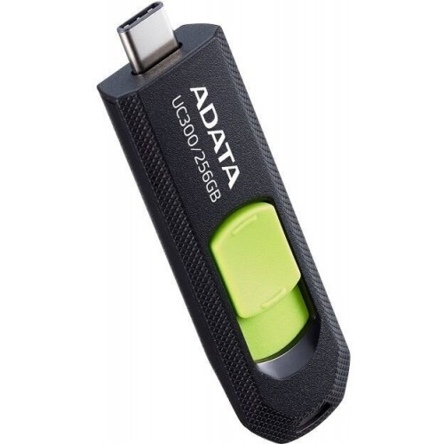Флешка ADATA UC300 USB 3.2 Gen1 256GB (UC300 ACHO-UC300-256G-RBK/GN) (черный/зеленый) 1