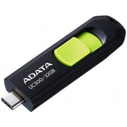 Флешка ADATA UC300 USB Type-C 32GB (ACHO-UC300-32G-RBK/GN) (черный/зеленый)