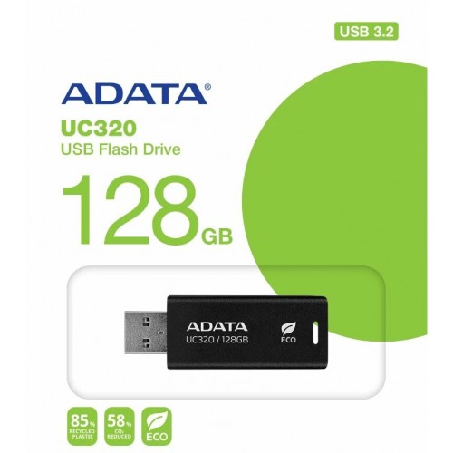 Флешка ADATA UC320 USB 3.2 128GB (UC320-128G-RBK/BK) (черный) 1