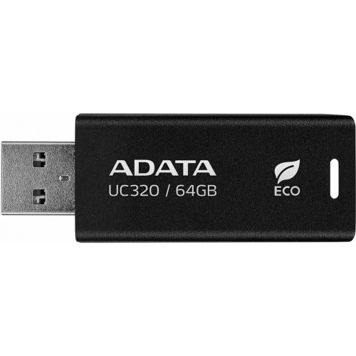 Флешка ADATA UC320 USB 3.2 64GB (UC320-64G-RBK/BK) (черный) 1