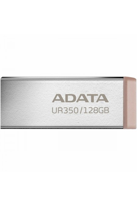 Флешка ADATA UR350 USB 3.2 128GB (UR350-128G-RSR/BG) (серебристый/коричневый) 