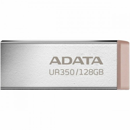 Флешка ADATA UR350 USB 3.2 128GB (UR350-128G-RSR/BG) (серебристый/коричневый) 