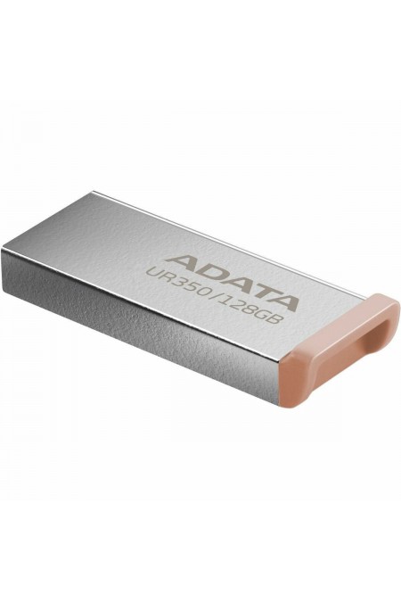 Флешка ADATA UR350 USB 3.2 128GB (UR350-128G-RSR/BG) (серебристый/коричневый) 1