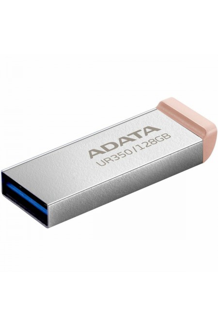 Флешка ADATA UR350 USB 3.2 128GB (UR350-128G-RSR/BG) (серебристый/коричневый) 2