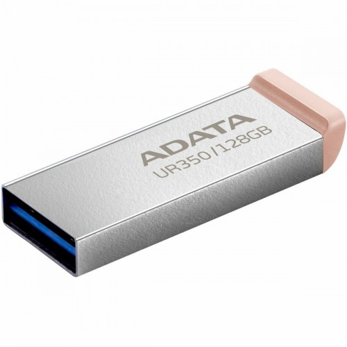 Флешка ADATA UR350 USB 3.2 128GB (UR350-128G-RSR/BG) (серебристый/коричневый) 2