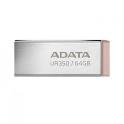 Флешка ADATA UR350 USB 3.2 64GB (UR350-64G-RSR/BG) (серебристый/коричневый)