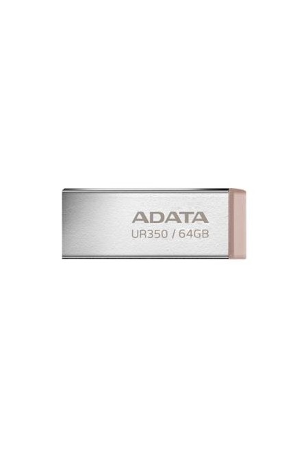 Флешка ADATA UR350 USB 3.2 64GB (UR350-64G-RSR/BG) (серебристый/коричневый) 