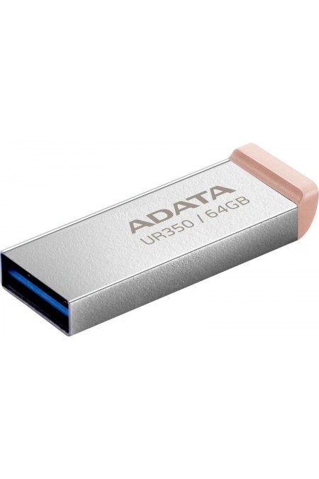 Флешка ADATA UR350 USB 3.2 64GB (UR350-64G-RSR/BG) (серебристый/коричневый) 1