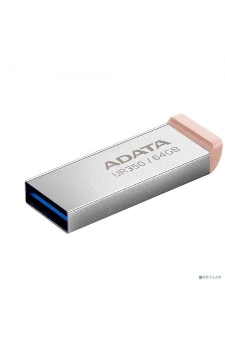 Флешка ADATA UR350 USB 3.2 64GB (UR350-64G-RSR/BG) (серебристый/коричневый) 3