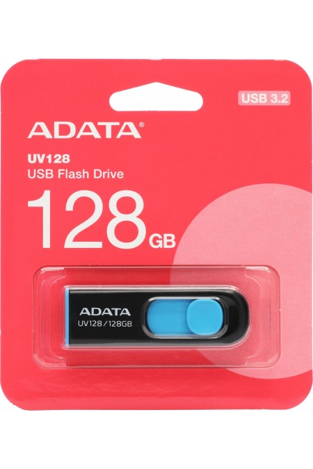 Флешка ADATA UV128 USB 3.0 128GB (AUV128-128G-RBE) (черный/синий) 1
