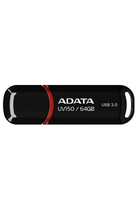 Флешка ADATA UV150 USB 3.0 64GB (AUV150-64G-RBK) (черный) 
