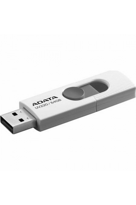 Флешка ADATA UV220 USB 2.0 64GB (AUV220-64G-RWHGY) (белый/серый) 